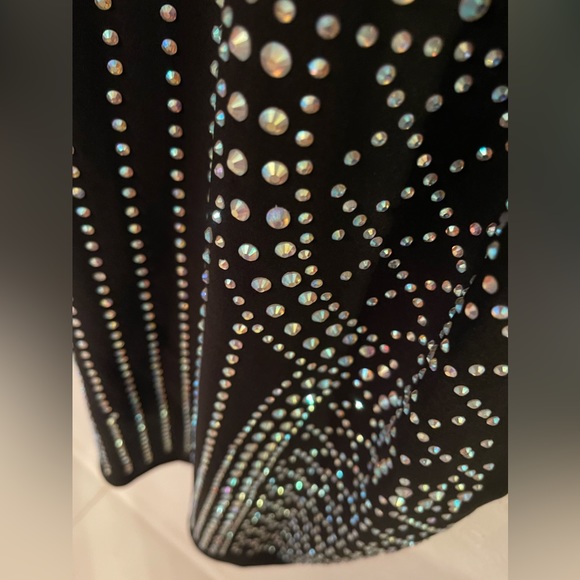 NEW! Windsor store Ladies black Rhinestone halter neck strap dress - Picture 4 of 8